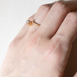 Vintage 14K gold solitaire with brilliant cut diamond (approx. 0.15 ct), 70s