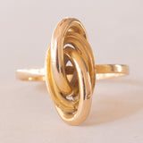 Anello vintage in oro giallo 18K, anni ‘70/‘80