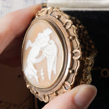 Bracelet ancien en or 18 carats avec camée coquillage, début des années 900