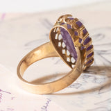 🔮Vintage Amethyst-Ring aus 14 Karat Gelbgold, 50er/60er Jahre