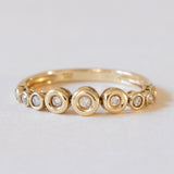 Anello vintage in oro 14K con diamanti (0.20ctw ca.), anni ‘70