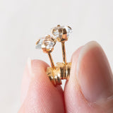 Boucles d'oreilles vintage aigue-marine en or 18 carats, 70