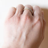 Vintage Tricolor 14K Gelb-, Weiß- & Roségold & Diamantring, 70er Jahre