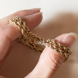 Collana torchon vintage in oro 9K, anni ‘60/‘70
