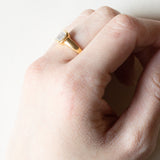 Anello vintage in oro 18K con diamanti (0.05ctw ca.), anni ‘70