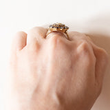 Los mit Vintage-Ring aus 10-karätigem Gold mit Granaten und Anhänger aus 8-karätigem Gold mit Granaten und Perle, 60er/70er Jahre