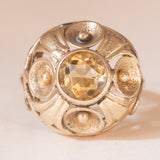 Vintage Cocktailring aus 8 Karat Gelbgold mit Citrin (ca. 2.60 Karat), 70er Jahre