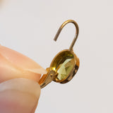 Vintage 8K Gold Peridot Ohrringe, 60er/70er Jahre
