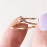 Винтажные двойные серьги-кольца из 18-каратного желтого и белого золота, 70–80-е гг.